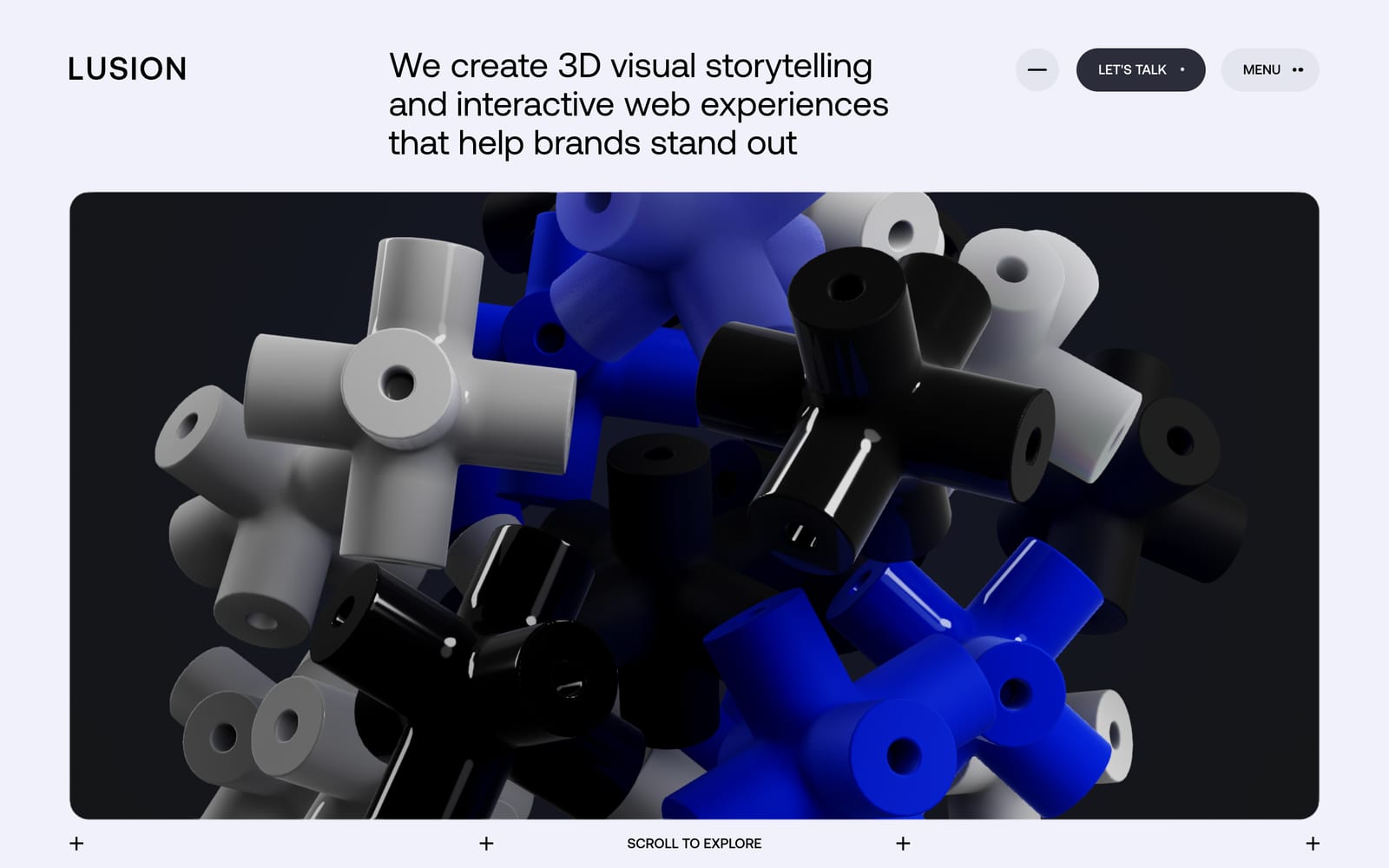 Screenshot of the Lusion website