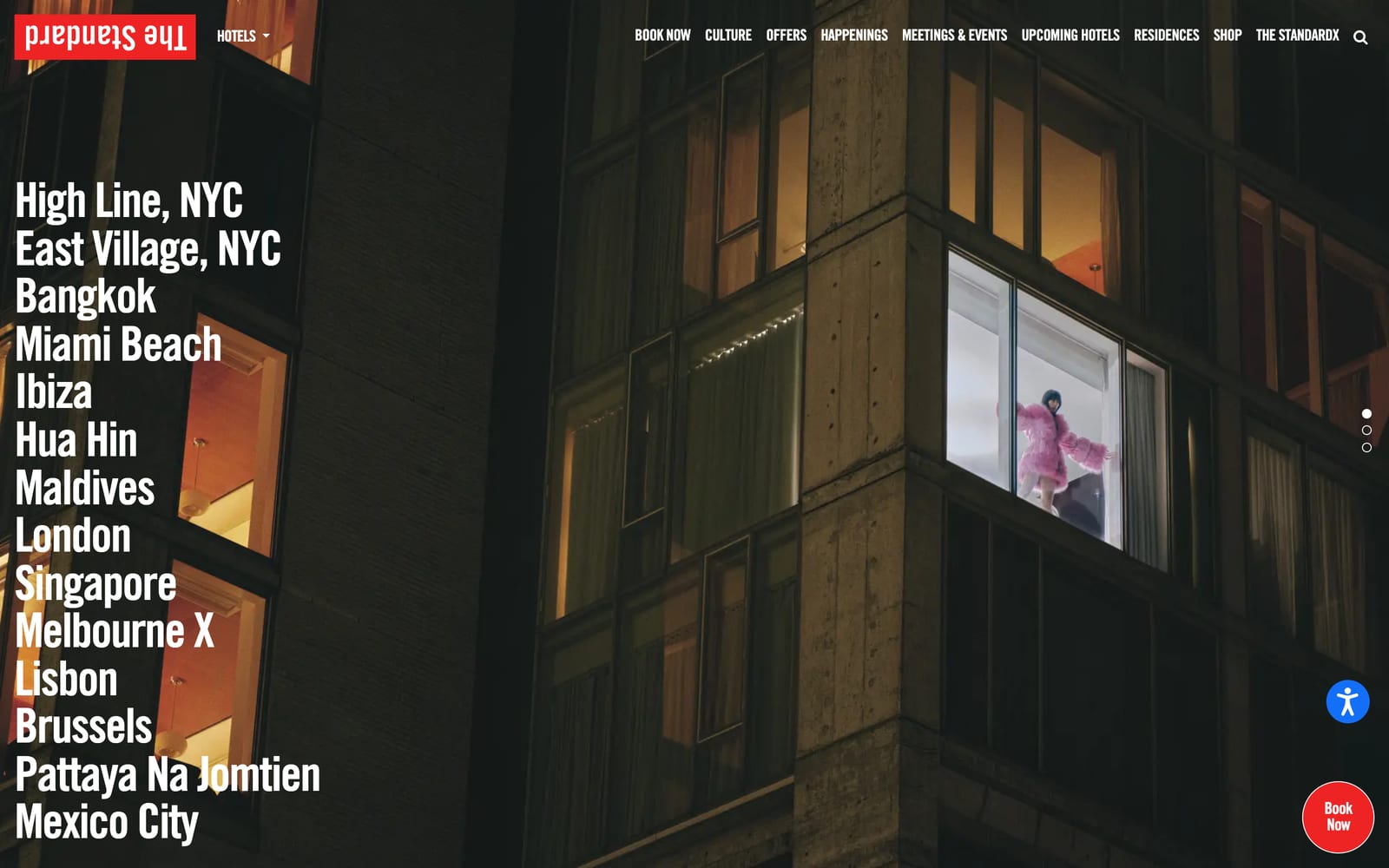 Screenshot of the The Standard website